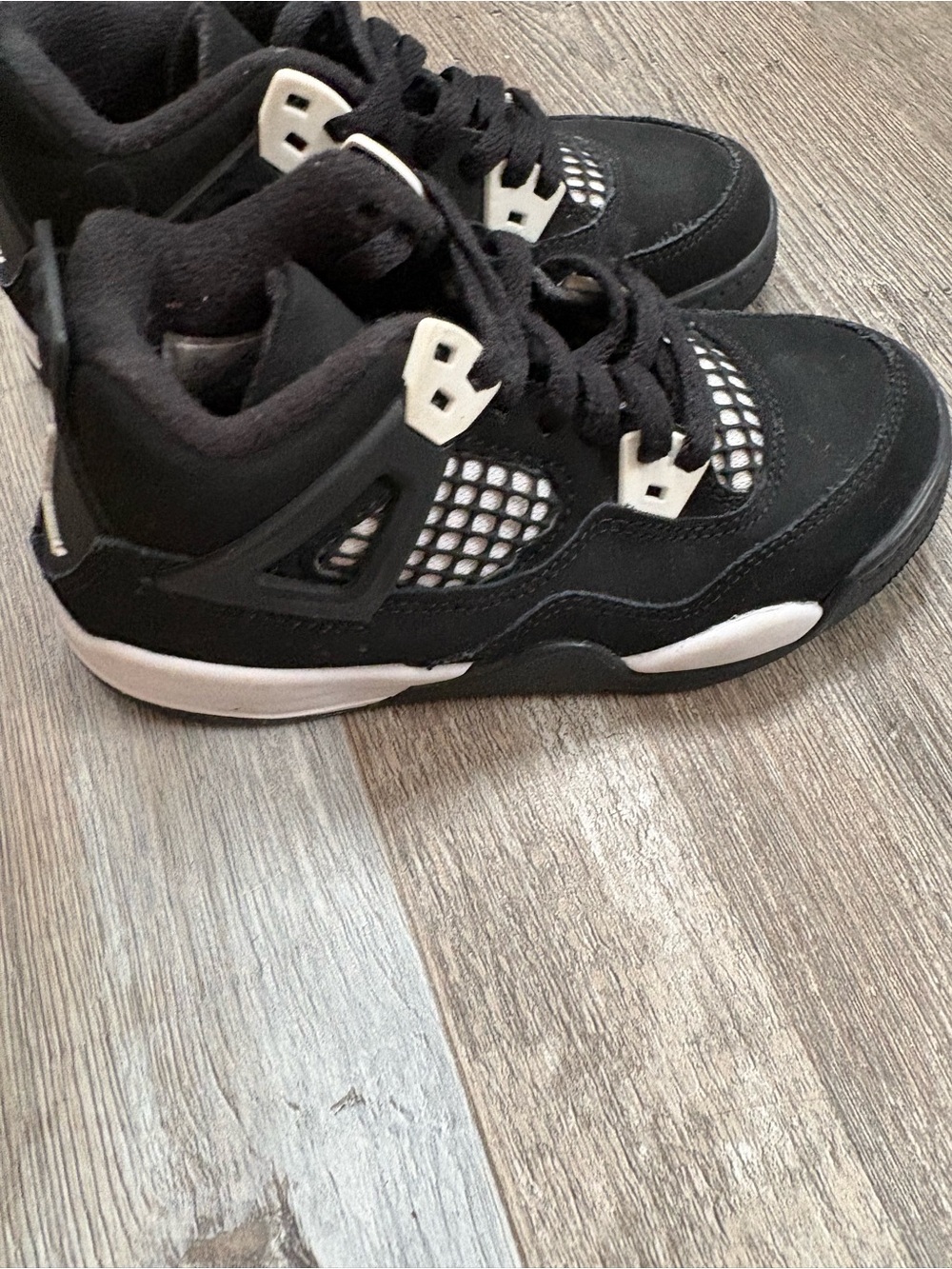 Jordan Kids Black and White Retro Sneakers